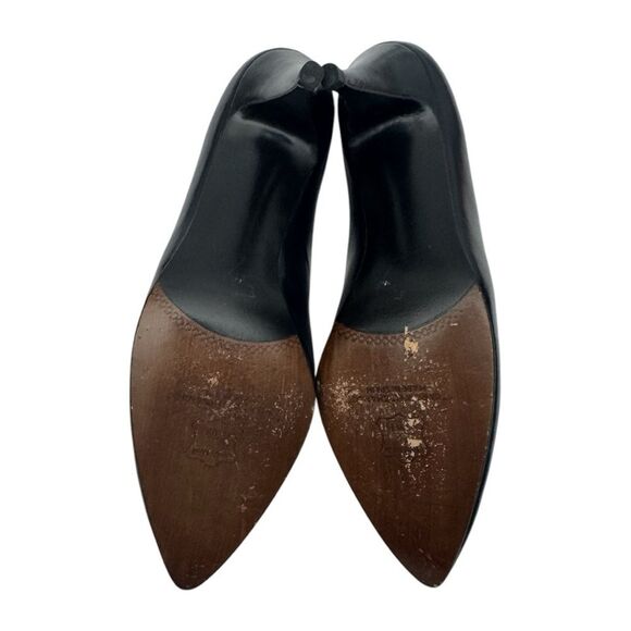 Stuart Weitzman Classic Navy Blue Leather Pumps Size 8 B New Scratches on Sole - Picture 3 of 10